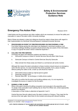 Emergency Fire Action Plan