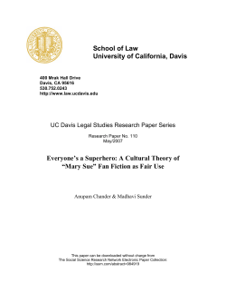 A Cultural Theory of &ldquo;Mary Sue&rdquo;