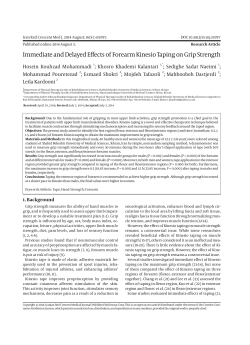 Immediate and Delayed Effects of Forearm Kinesio Taping on Grip