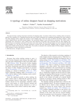 A Typology of Online Shoppers Based on Shopping Motivations