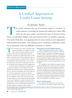 A Unified Approach to Credit Limit