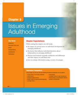Chapter 5 Issues in Emerging Adulthood