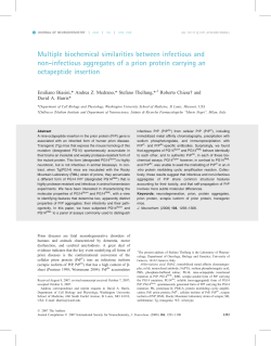 Multiple biochemical similarities between infectious and non