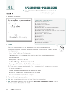 Lesson 41 - Possessions