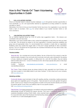 Team Volunteering Opportunties
