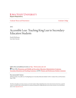 Accessible Lear - Iowa State University Digital Repository