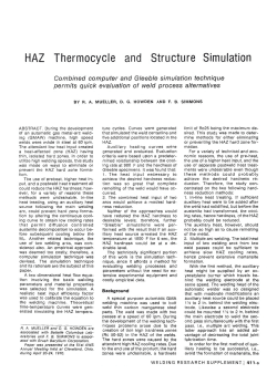 HAZ Thermocycle and Structure Simulation