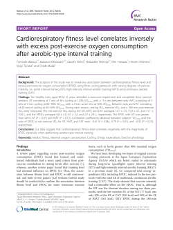 Cardiorespiratory fitness level correlates inversely with excess post