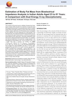 Estimation of Body Fat Mass from Bioelectrical