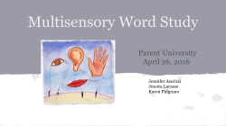 Multisensory Word Study