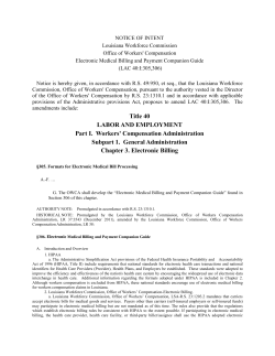 E-Billing Companion Guide - Louisiana Workforce Commission