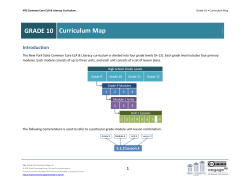GRADE 10 Curriculum Map