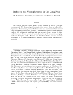 Inflation and Unemployment in the Long Run