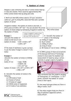 4. Numbers of Atoms - ChemistryTransition
