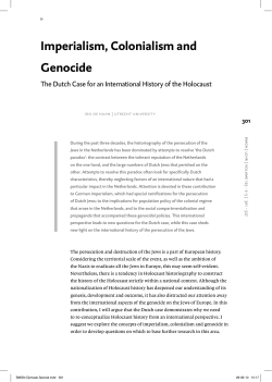 Imperialism, Colonialism and Genocide