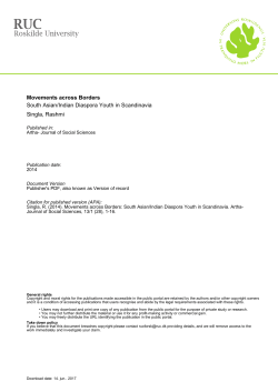 Movements across Borders South Asian/Indian Diaspora