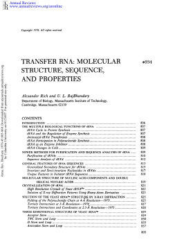 Transfer RNA - Semantic Scholar