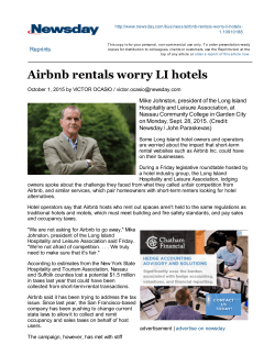 Airbnb rentals worry LI hotels