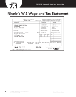 Nicole`s W-2 Wage and Tax Statement