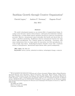 Smithian Growth through Creative Organization - bu people