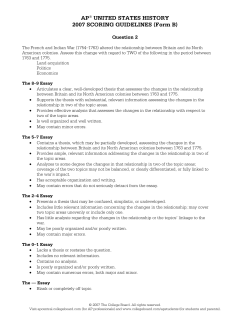 AP 07 US History Form B q2 - AP Central