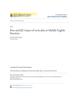 Rise and fall: tropes of verticality in Middle