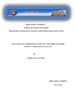 CHALLENGES OF COOPERATION IN THE NILE AND EUPHRATES