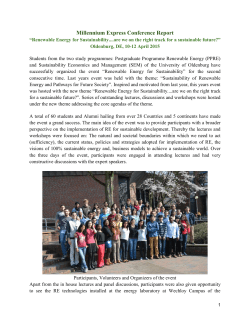 Millennium Express Conference Report