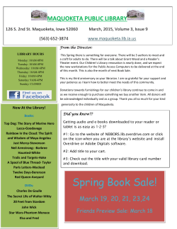 March - Maquoketa Public Library