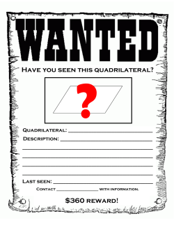 Have you seen this quadrilateral? $360 reward!