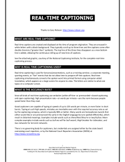 about real-time captioning