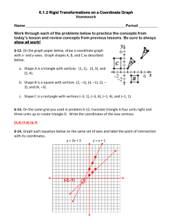 6.1.2 Rigid Transformations on a Coordinate Graph Homework