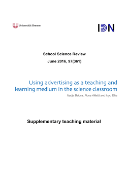 Supplementary teaching material - idn.uni