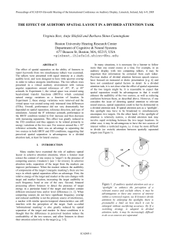 The effect of auditory spatial layout in a divided attention task