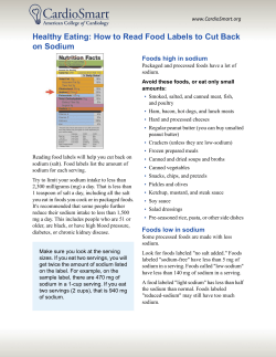 How to Read Food Labels to Cut Back on Sodium