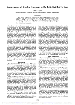 Luminescence of Divalent Europium in the BaO-MgO