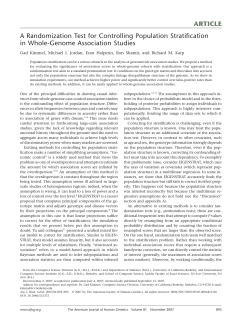 ARTICLE A Randomization Test for Controlling Population