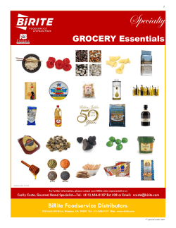 1 Specialty - BiRite Foodservice Distributors