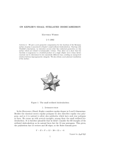 On Keplers small stellated dodecahedron as a riemann surface