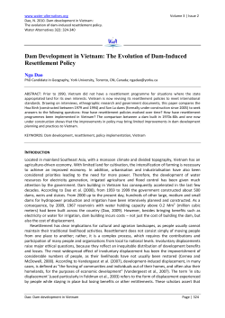 Dam Development in Vietnam: The Evolution of