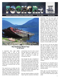 The Kootenay Wreck Tour - Underwater Archaeological Society of