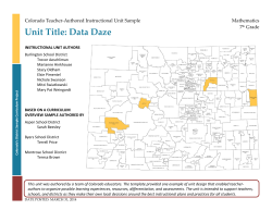 Data Daze Instructional Unit