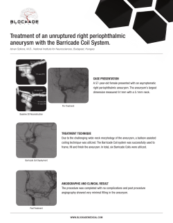 Peri Ophthalmic Aneurysm US Case Report