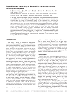 Deposition and patterning of diamondlike carbon as antiwear