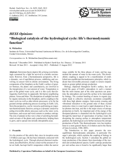 HESS Opinions - Hydrol. Earth Syst. Sci.
