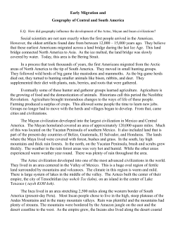 Early Migration and Geography of Central and South