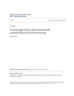 A novel approach to determine arsenic contamination in the