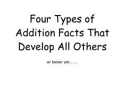 Michigan Building a Solid Foundation in Number Sense