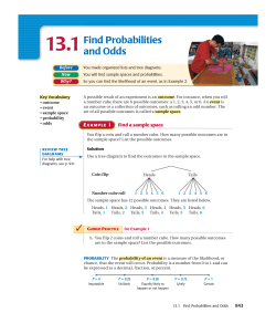 13.1Find Probabilities and Odds