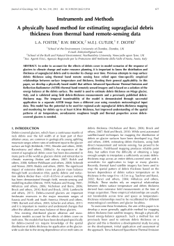 Instruments and Methods A physically based method for estimating